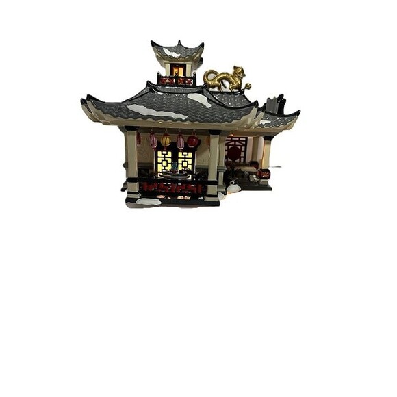 Dept 56 Snow Village The Lucky Dragon Restaurant Lighted Building Tested with Bo - Picture 4 of 11